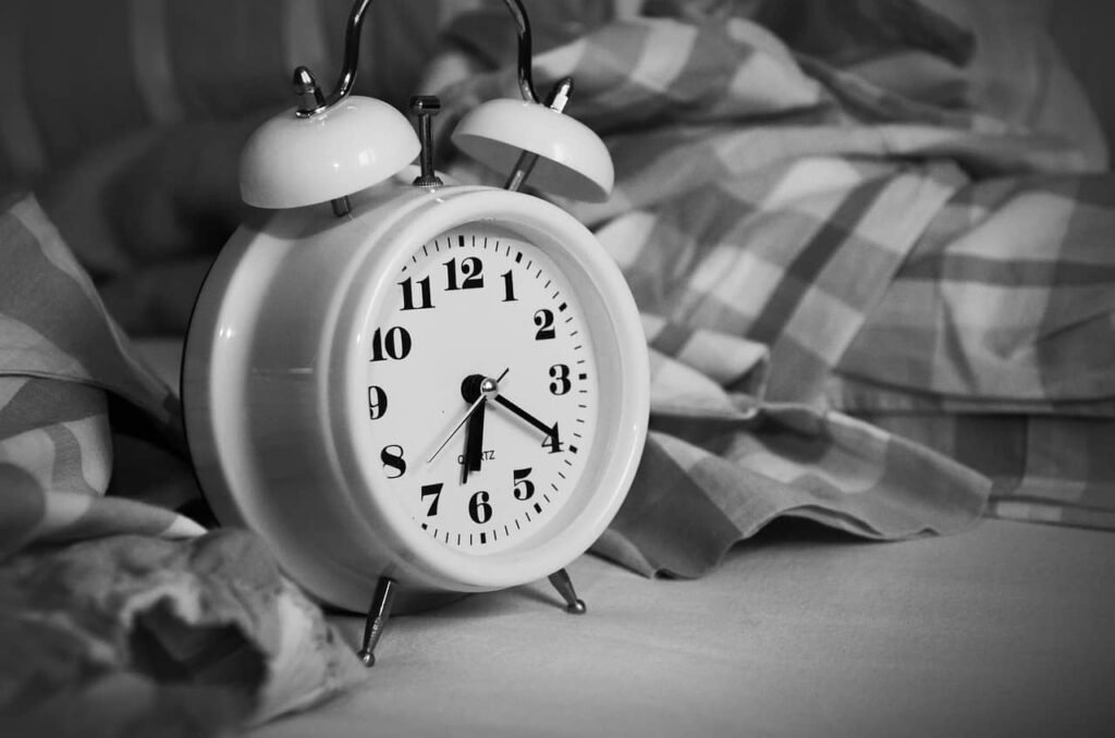 Executive dysfunction - An alarm clock black and white image