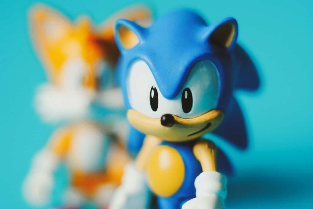 Closeup of Sonic the Hedgehog and Tails